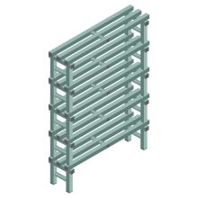Kunststoffregal REA Euro Design 1450x1000x300 mm (HxBxT) 5 Ebenen