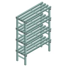 Kunststoffregal REA Euro Design 1450x1000x400 mm (HxBxT) 4 Ebenen