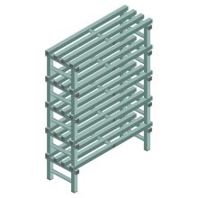 Kunststoffregal REA Euro Design 1450x1000x400 mm (HxBxT) 5 Ebenen
