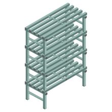 Kunststoffregal REA Euro Design 1450x1000x500 mm (HxBxT) 4 Ebenen