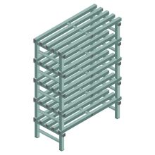 Kunststoffregal REA Euro Design 1450x1000x500 mm (HxBxT) 5 Ebenen