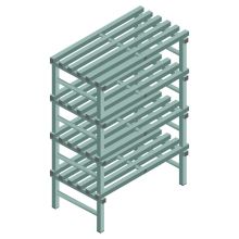 Kunststoffregal REA Euro Design 1450x1000x600 mm (HxBxT) 4 Ebenen