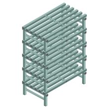 Kunststoffregal REA Euro Design 1450x1000x600 mm (HxBxT) 5 Ebenen