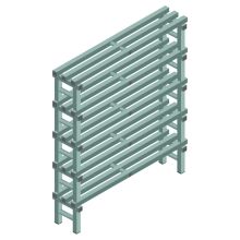 Kunststoffregal REA Euro Design 1450x1200x300 mm (HxBxT) 5 Ebenen