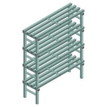 Kunststoffregal REA Euro Design 1450x1200x400 mm (HxBxT) 4 Ebenen