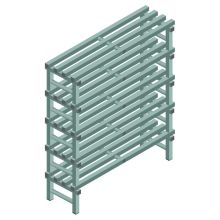 Kunststoffregal REA Euro Design 1450x1200x400 mm (HxBxT) 5 Ebenen