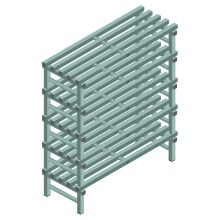 Kunststoffregal REA Euro Design 1450x1200x500 mm (HxBxT) 5 Ebenen