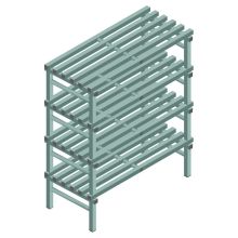 Kunststoffregal REA Euro Design 1450x1200x600 mm (HxBxT) 4 Ebenen