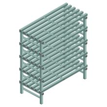 Kunststoffregal REA Euro Design 1450x1200x600 mm (HxBxT) 5 Ebenen