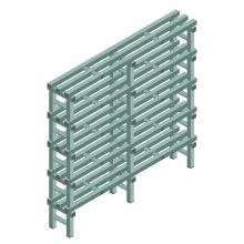 Kunststoffregal REA Euro Design 1450x1500x300 mm (HxBxT) 5 Ebenen