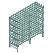 Kunststoffregal REA Euro Design 1450x1500x500 mm (HxBxT) 5 Ebenen