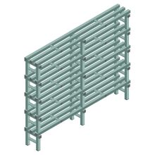 Kunststoffregal REA Euro Design 1450x1800x300 mm (HxBxT) 5 Ebenen