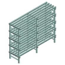 Kunststoffregal REA Euro Design 1450x1800x500 mm (HxBxT) 5 Ebenen