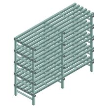 Kunststoffregal REA Euro Design 1450x1800x600 mm (HxBxT) 5 Ebenen