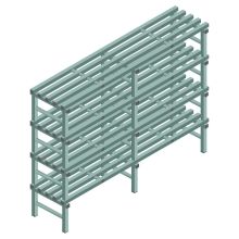Kunststoffregal REA Euro Design 1450x2000x500 mm (HxBxT) 4 Ebenen