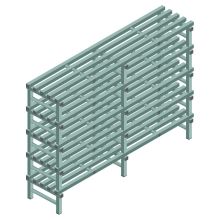 Kunststoffregal REA Euro Design 1450x2000x500 mm (HxBxT) 5 Ebenen