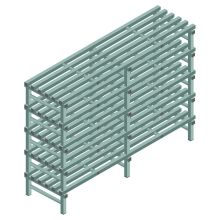 Kunststoff Regal REA Euro Design 1450x2000x600 mm (HxBxT) 5 Ebenen