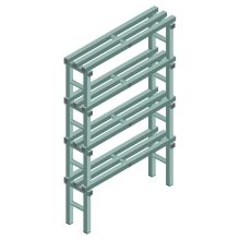 Kunststoffregal REA Euro Design 1600x1000x300 mm (HxBxT) 4 Ebenen