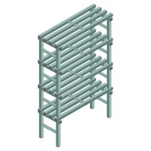 Kunststoffregal REA Euro Design 1600x1000x400 mm (HxBxT) 4 Ebenen
