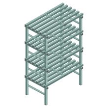 Kunststoffregal REA Euro Design 1600x1000x600 mm (HxBxT) 4 Ebenen