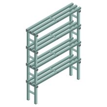 Kunststoffregal REA Euro Design 1600x1200x300 mm (HxBxT) 4 Ebenen