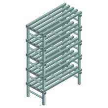 Kunststoffregal REA Euro Design 1650x1000x500 mm (HxBxT) 5 Ebenen