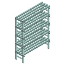 Kunststoff-Regal REA Euro Design 1650x1200x400 mm (HxBxT) 5 Ebenen