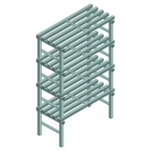Kunststoffregal REA Euro Design 1750x1000x500 mm (HxBxT) 4 Ebenen