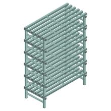 Kunststoffregal REA Euro Design 1750x1200x600 mm (HxBxT) 6 Ebenen