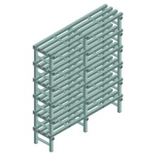 Kunststoffregal REA Euro Design 1750x1500x400 mm (HxBxT) 6 Ebenen