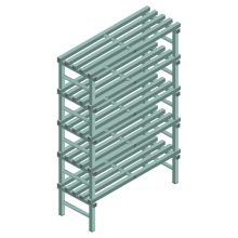 Kunststoffregal REA Euro Design 1850x1200x500 mm (HxBxT) 5 Ebenen