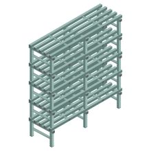 Kunststoffregal REA Euro Design 1850x1500x500 mm (HxBxT) 5 Ebenen