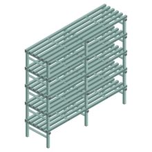 Kunststoffregal REA Euro Design 1850x2000x600 mm (HxBxT) 5 Ebenen