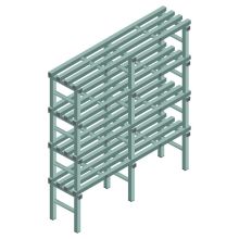Kunststoffregal REA Euro Design 1900x1500x400 mm (HxBxT) 4 Ebenen