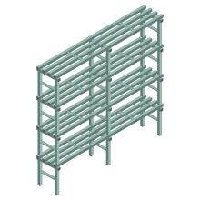 Kunststoffregal REA Euro Design 1900x2000x400 mm (HxBxT) 4 Ebenen