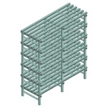 Kunststoffregal REA Euro Design 2000x1500x600 mm (HxBxT) 6 Ebenen