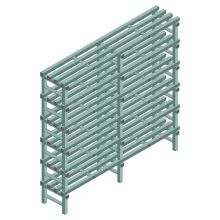Kunststoffregal REA Euro Design 2000x1800x400 mm (HxBxT) 6 Ebenen