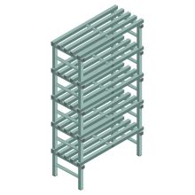 Kunststoffregal REA Euro Design 2050x1000x500 mm (HxBxT) 5 Ebenen
