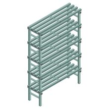 Kunststoffregal REA Euro Design 2050x1200x400 mm (HxBxT) 5 Ebenen