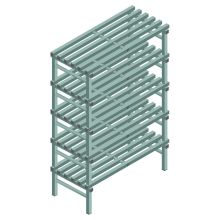 Kunststoff-Regal REA Euro Design 2050x1200x600 mm (HxBxT) 5 Ebenen