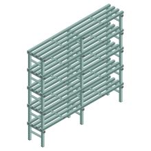 Kunststoffregal REA Euro Design 2050x2000x400 mm (HxBxT) 5 Ebenen