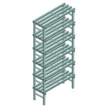 Kunststoffregal REA Euro Design 2250x1000x400 mm (HxBxT) 6 Ebenen