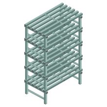 Kunststoffregal REA Euro Design 2250x1000x600 mm (HxBxT) 5 Ebenen