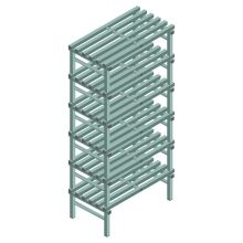Kunststoffregal REA Euro Design 2250x1000x600 mm (HxBxT) 6 Ebenen