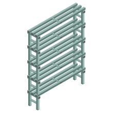 Kunststoffregal REA Euro Design 2250x1200x300 mm (HxBxT) 5 Ebenen