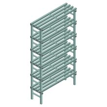 Kunststoffregal REA Euro Design 2250x1200x400 mm (HxBxT) 6 Ebenen