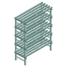 Kunststoffregal REA Euro Design 2250x1200x500 mm (HxBxT) 5 Ebenen