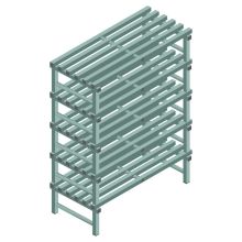 Kunststoffregal REA Euro Design 2250x1200x600 mm (HxBxT) 5 Ebenen