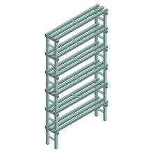 Kunststoffregal REA Euro Design 2250x1500x300 mm (HxBxT) 6 Ebenen