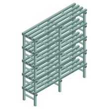 Kunststoffregal REA Euro Design 2250x1500x400 mm (HxBxT) 5 Ebenen